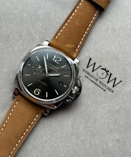 PAM904 Luminor Pam Gray dial SS case brown leather strap - Image 11