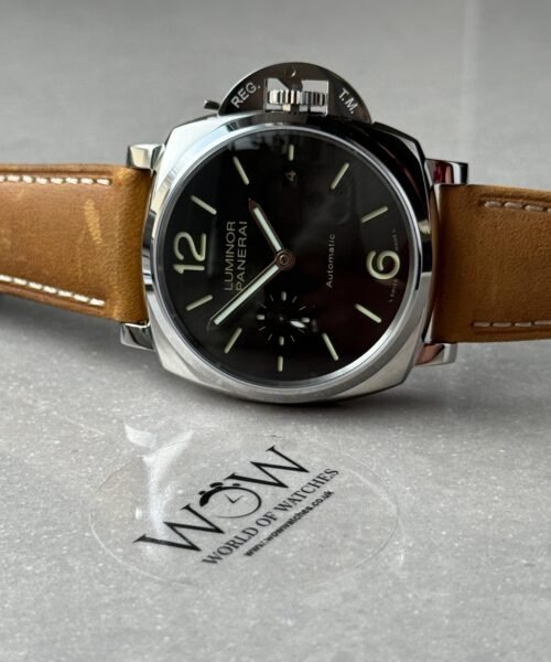 PAM904 Luminor Pam Gray dial SS case brown leather strap - Image 9