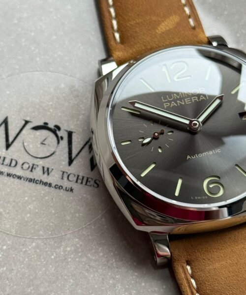 PAM904 Luminor Pam Gray dial SS case brown leather strap - Image 13