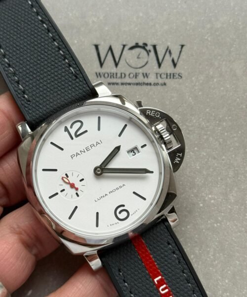 PAM1381 Luminor Due Luna Rossa 42mm VSF 1:1 Best Edition on Gray Nylon Strap P900