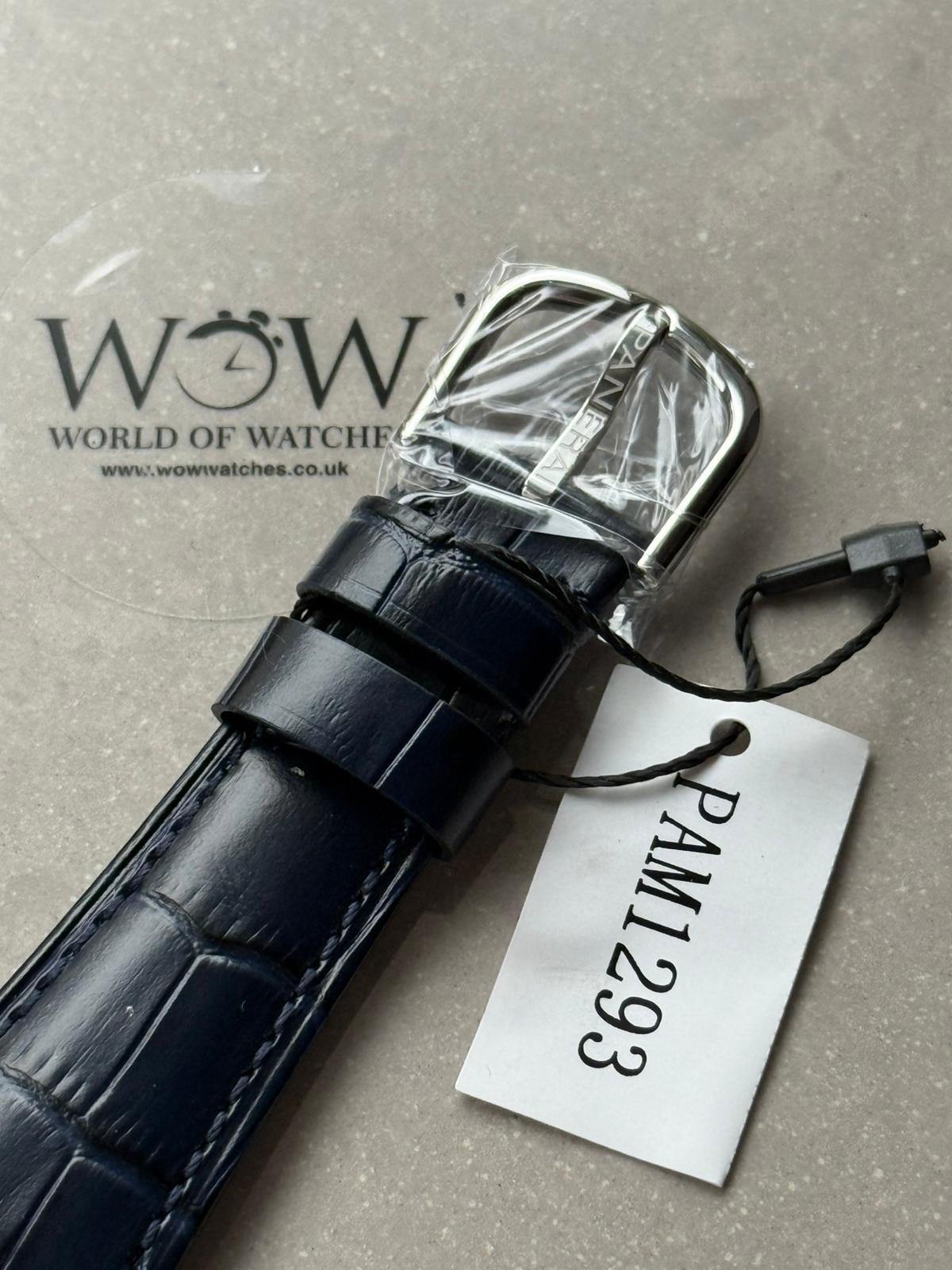 Pam1293 Radiomir Quaranta 40mm Blue Dial 316L SS VSF Best Edition on Black Leather Strap P900 - Image 3