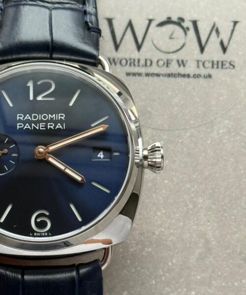 Pam1293 Radiomir Quaranta 40mm Blue Dial 316L SS VSF Best Edition on Black Leather Strap P900 - Image 5