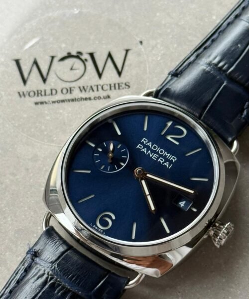 Pam1293 Radiomir Quaranta 40mm Blue Dial 316L SS VSF Best Edition on Black Leather Strap P900 - Image 6