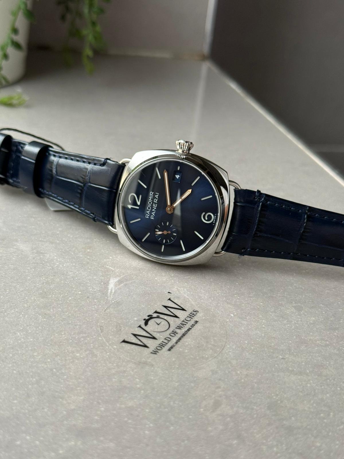 Pam1293 Radiomir Quaranta 40mm Blue Dial 316L SS VSF Best Edition on Black Leather Strap P900 - Image 8
