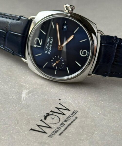 Pam1293 Radiomir Quaranta 40mm Blue Dial 316L SS VSF Best Edition on Black Leather Strap P900 - Image 9
