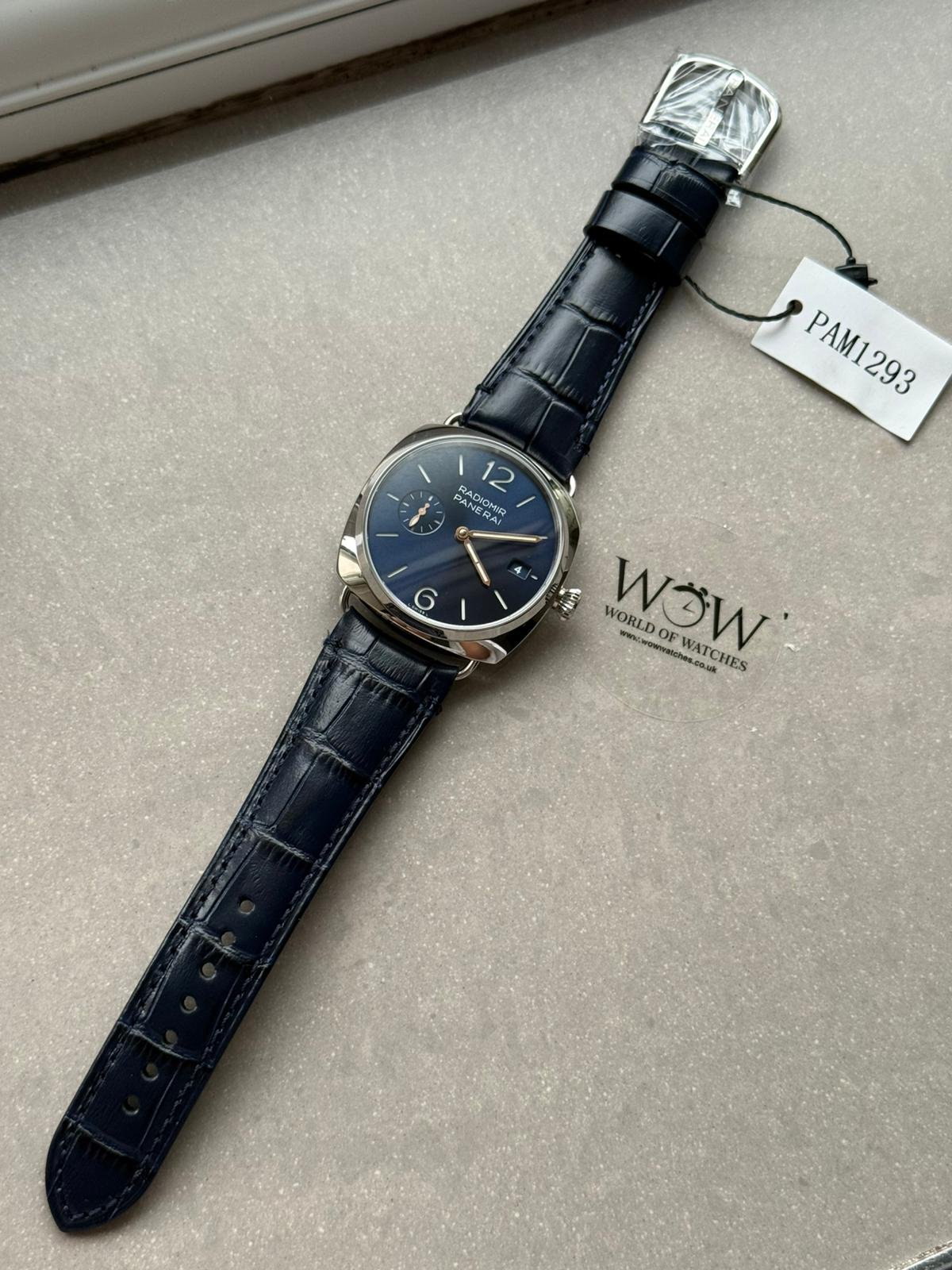 Pam1293 Radiomir Quaranta 40mm Blue Dial 316L SS VSF Best Edition on Black Leather Strap P900 - Image 10