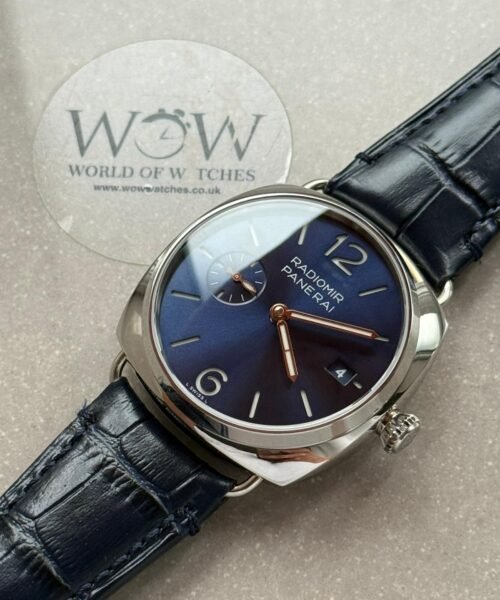 Pam1293 Radiomir Quaranta 40mm Blue Dial 316L SS VSF Best Edition on Black Leather Strap P900 - Image 12