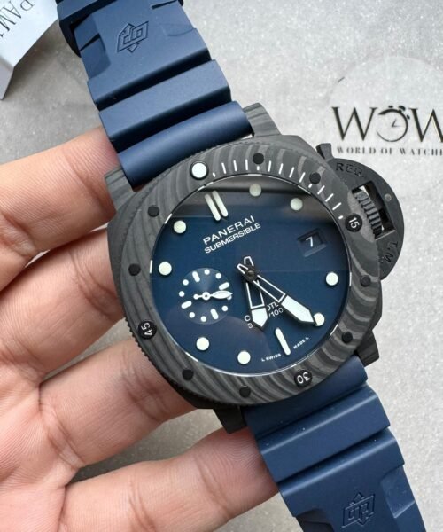 PAM1232 W Carbotech VSF 1:1 Best Edition Blue Dial on Blue Rubber Strap P900