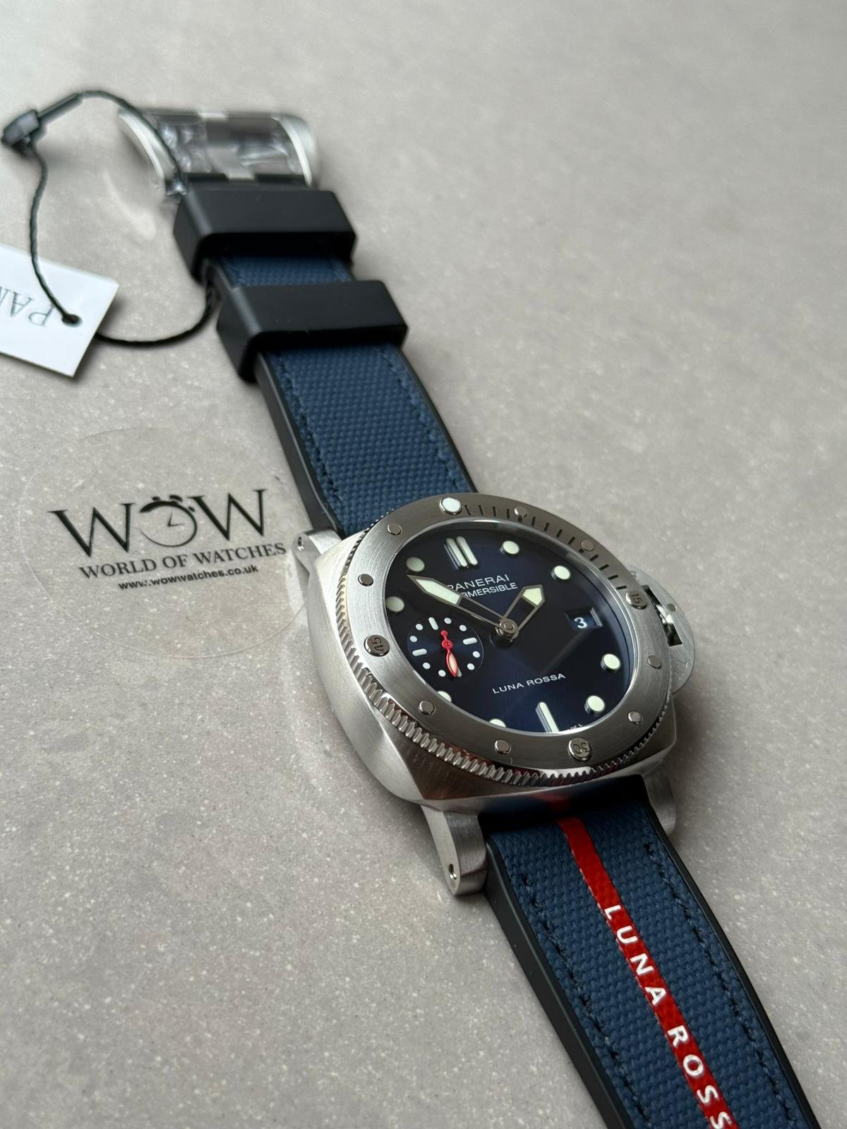 PAM1391 Luna Rossa Submersible VSF Best Edition on Blue Fabric Strap P900 - Image 2