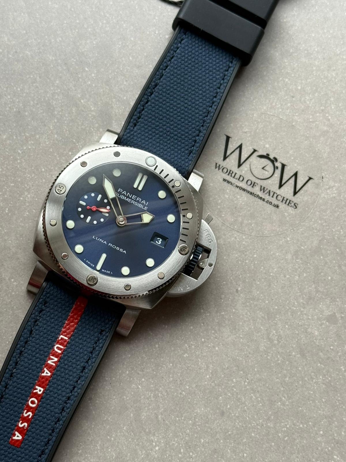 PAM1391 Luna Rossa Submersible VSF Best Edition on Blue Fabric Strap P900 - Image 3
