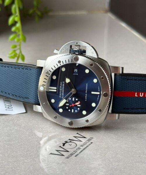 PAM1391 Luna Rossa Submersible VSF Best Edition on Blue Fabric Strap P900 - Image 5