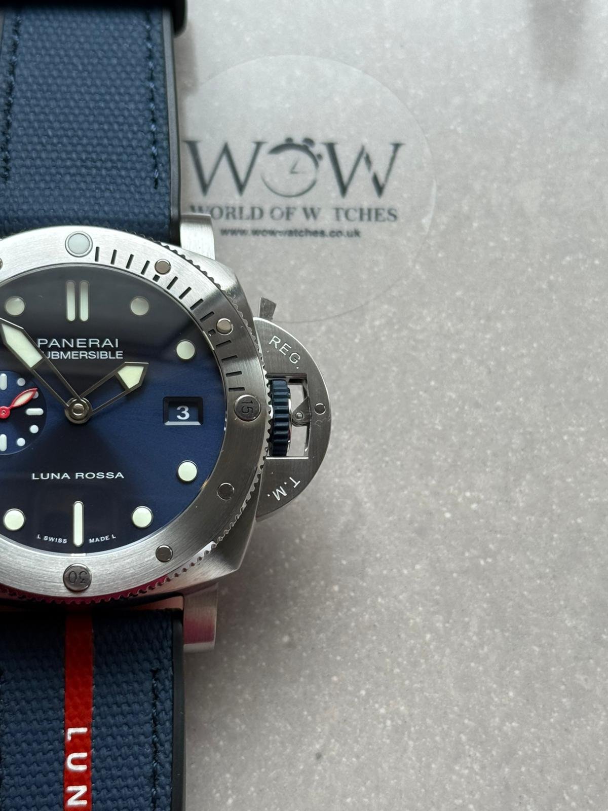 PAM1391 Luna Rossa Submersible VSF Best Edition on Blue Fabric Strap P900 - Image 11