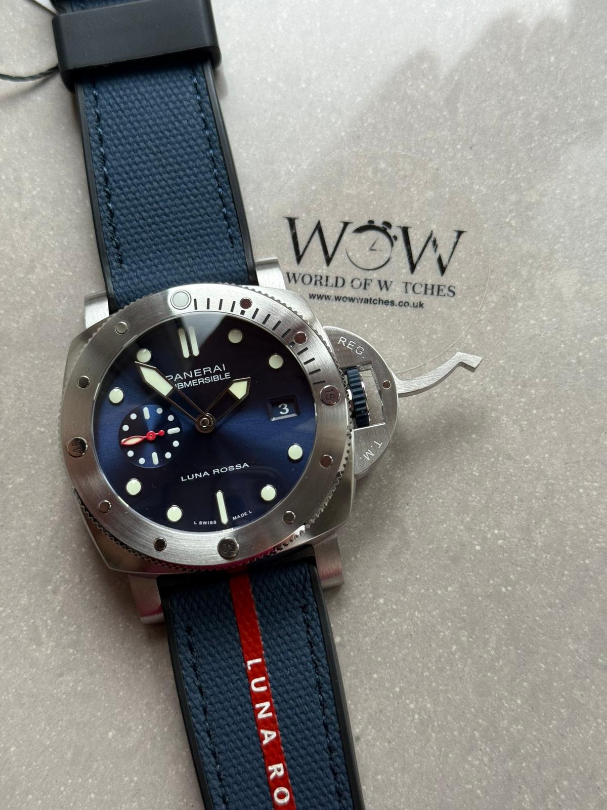 PAM1391 Luna Rossa Submersible VSF Best Edition on Blue Fabric Strap P900 - Image 13