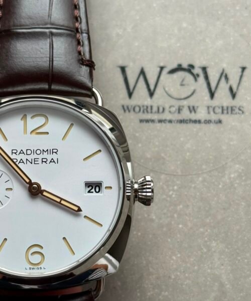 PAM1292 Radiomir 40mm VSF 1:1 Best Edition White Dial on Brown Leather Strap P900 - Image 11
