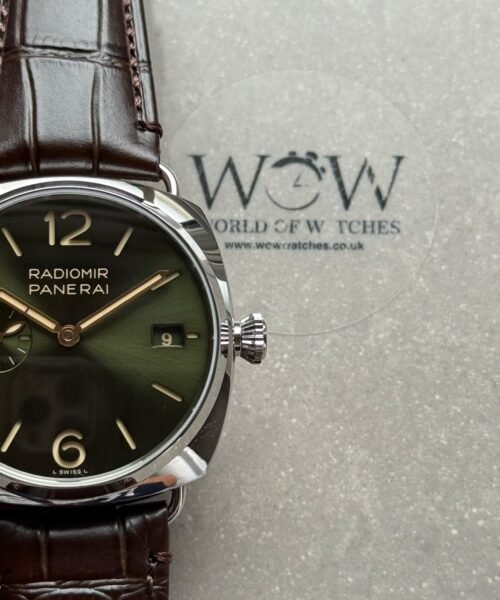 PAM1386 Radiomir 40mm VSF 1:1 Best Edition Green Dial on Brown Leather Strap P900 - Image 12