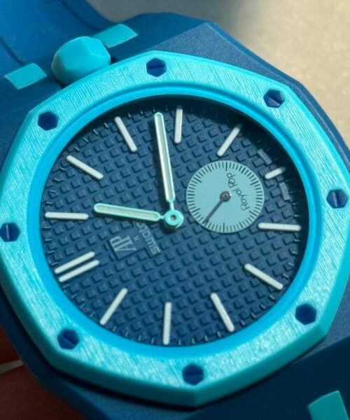 Royal pop watch LAN BA AAA Blue dial Blue rubber strap - Image 6