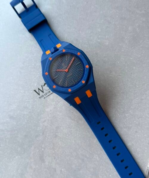 Royal pop watch ORENJI HACHI AAA Blue dial Blue rubber strap - Image 3