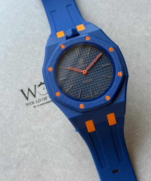 Royal pop watch ORENJI HACHI AAA Blue dial Blue rubber strap - Image 8