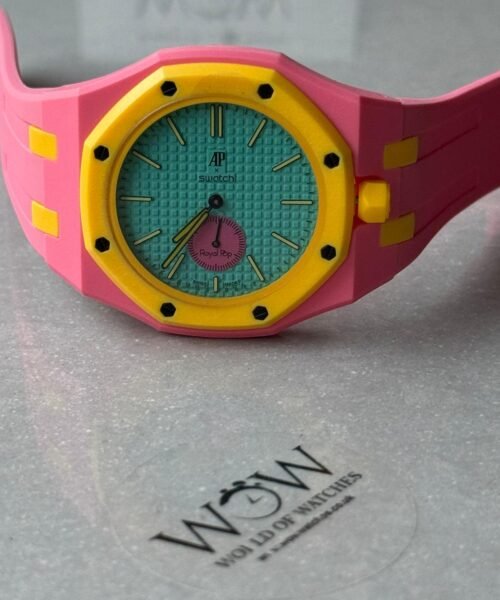 Royal pop watch OTG ROZ AAA pink dial pink rubber strap - Image 3