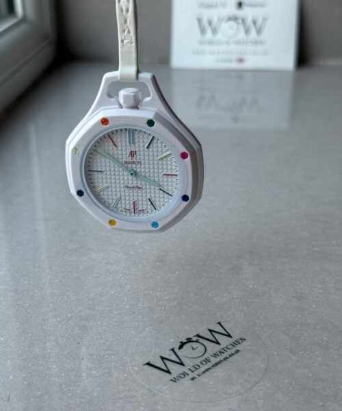 Royal pop watch HUIT BLANC AAA white dial white rubber strap - Image 9