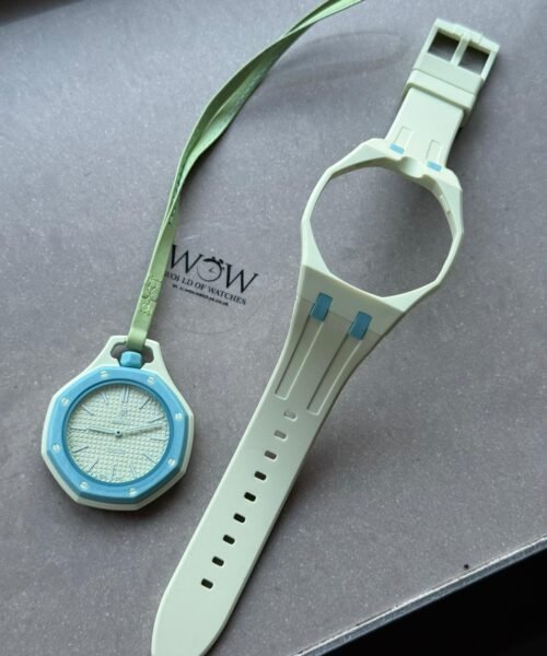 Royal pop watch BLAUE ACHT AAA lime green dial lime green rubber strap - Image 2