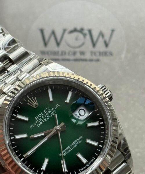 DateJust 36 126234 904L SS VSF Best Edition Green Ombre Dial on Jubilee Bracelet VS3235 V2 (123g) - Image 4