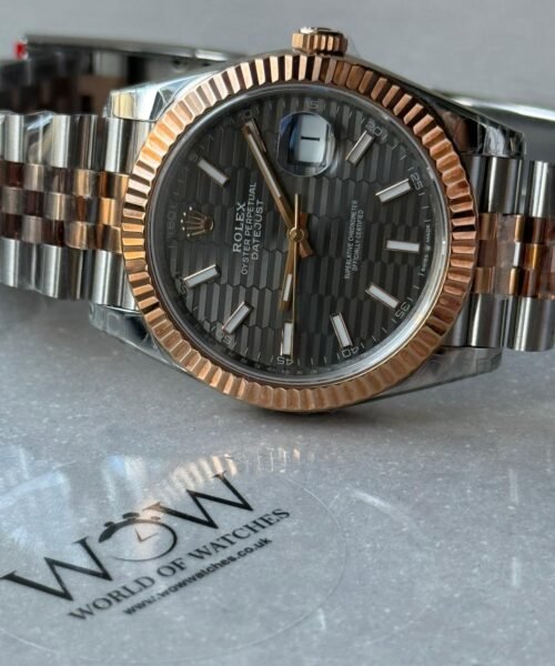 DateJust 41 126331 904L SS VSF Best Edition grey motif textured Dial on Jubilee Bracelet VS3235 - Image 2