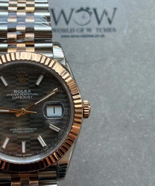 DateJust 41 126331 904L SS VSF Best Edition grey motif textured Dial on Jubilee Bracelet VS3235 - Image 7