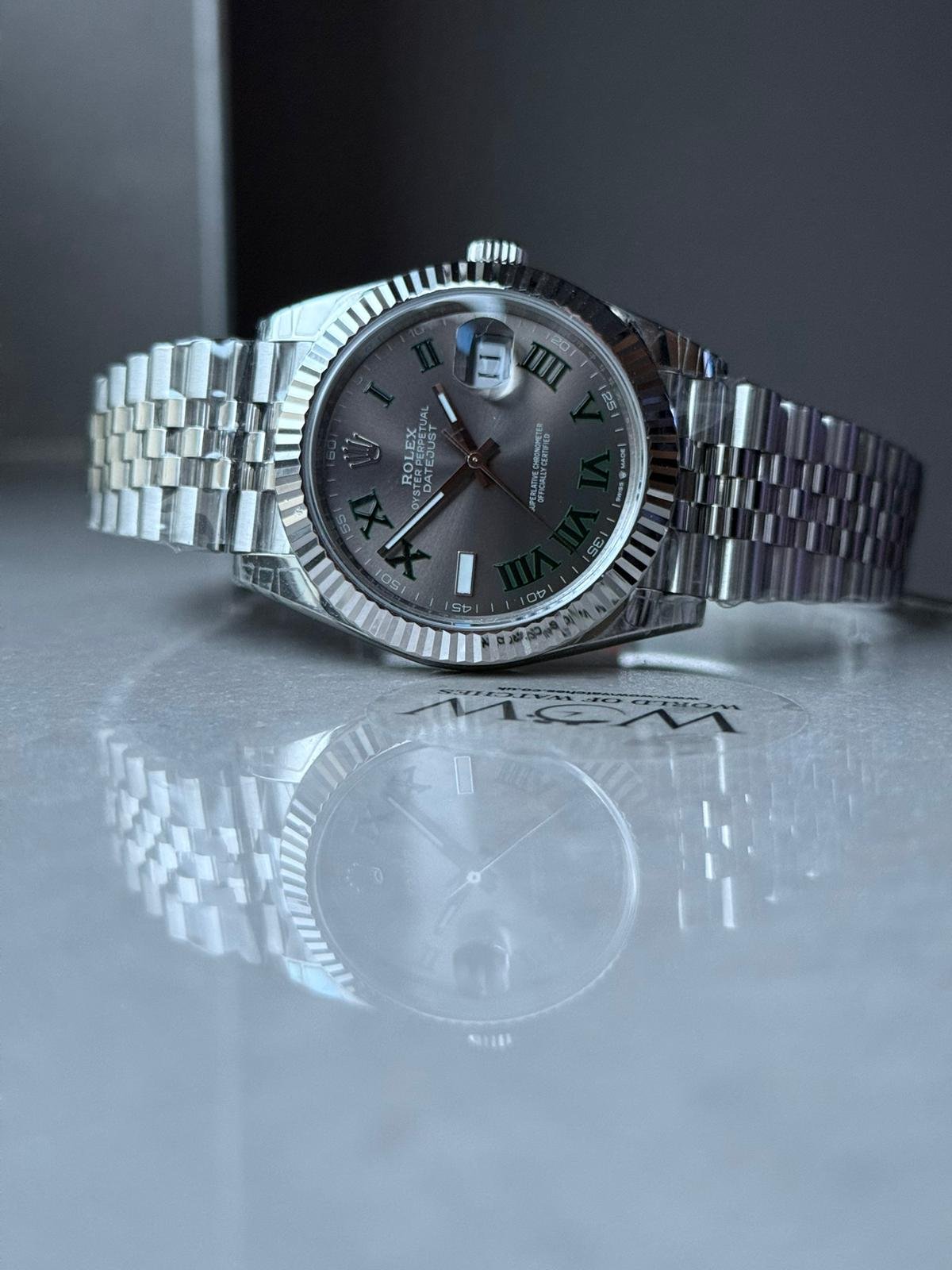 DateJust 41 126334 904L SS VSF Best Edition Wimbledon Dial Green Roman on Jubilee Bracelet VS3235 V2 (133g) - Image 6