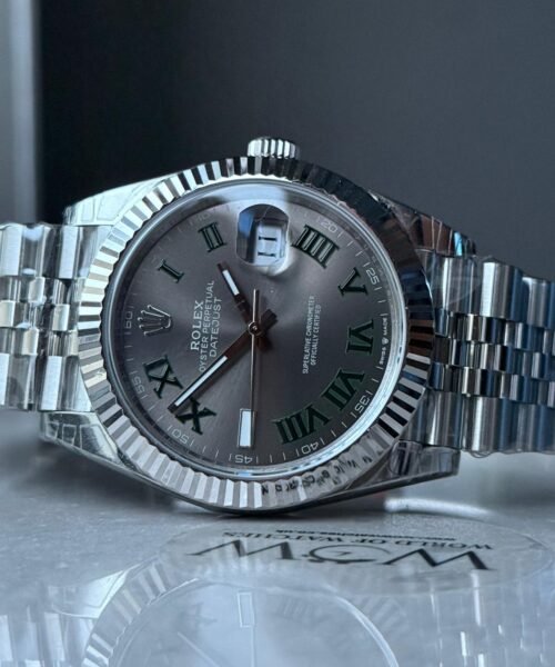 DateJust 41 126334 904L SS VSF Best Edition Wimbledon Dial Green Roman on Jubilee Bracelet VS3235 V2 (133g) - Image 9