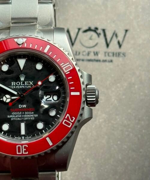 Submariner DIW Sandblasted VSF Best Edition RED Ceramic Bezel Carbon Dial on SS Bracelet VS3135 - Image 3
