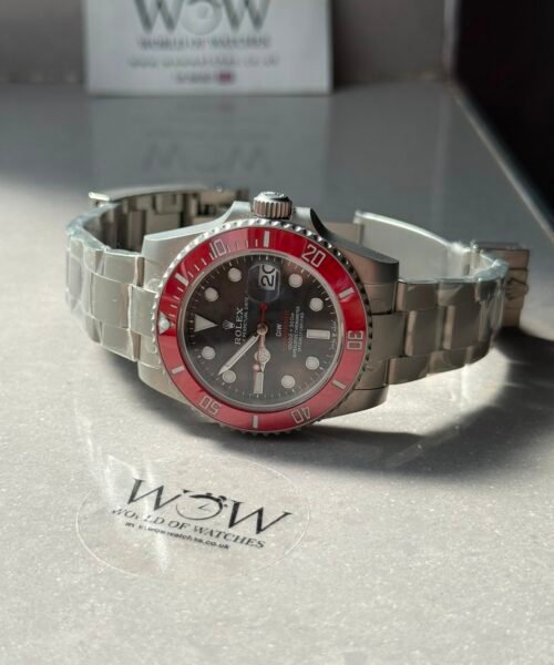 Submariner DIW Sandblasted VSF Best Edition RED Ceramic Bezel Carbon Dial on SS Bracelet VS3135 - Image 9