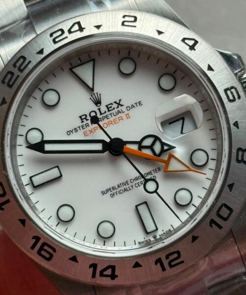 Explorer II 42mm 226570 904L SS QF Best Edition White Dial on Bracelet JH3285-2 (Free Sprung) - Image 5