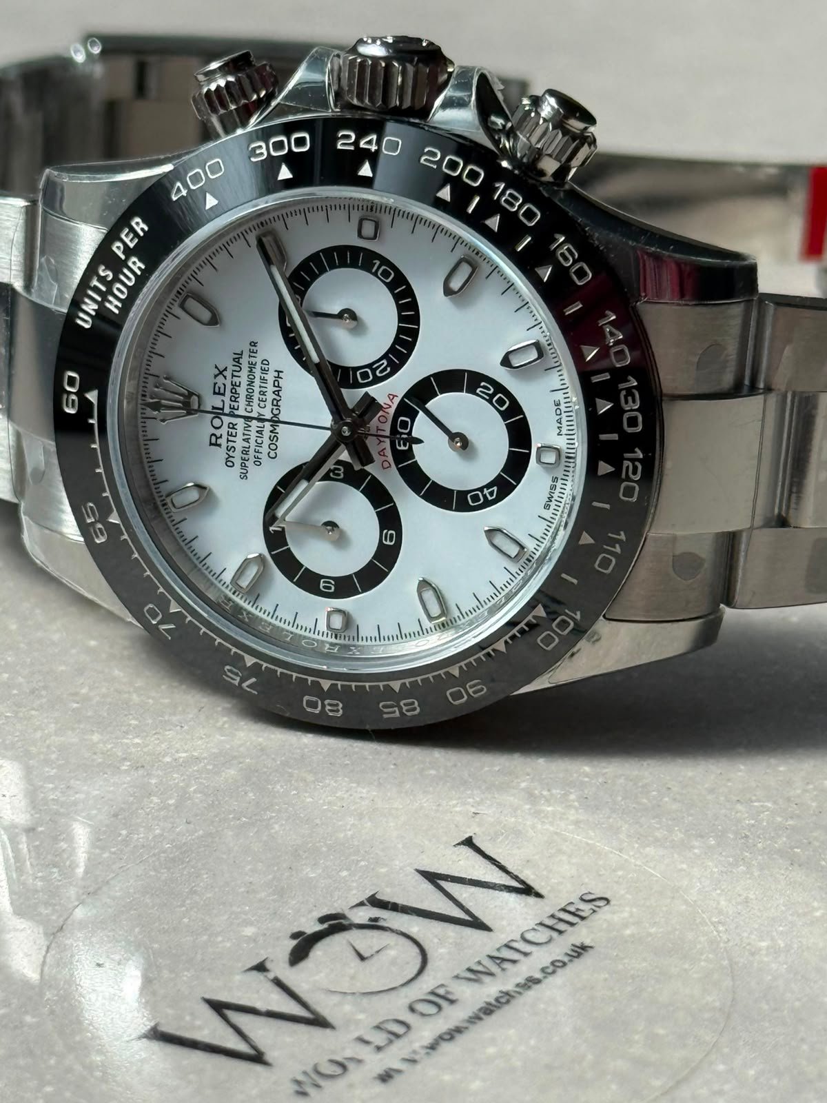 Daytona 116500 "PANDA" VSF Best Edition 904L Steel White Dial on SS Braclet VS4130 - Image 9