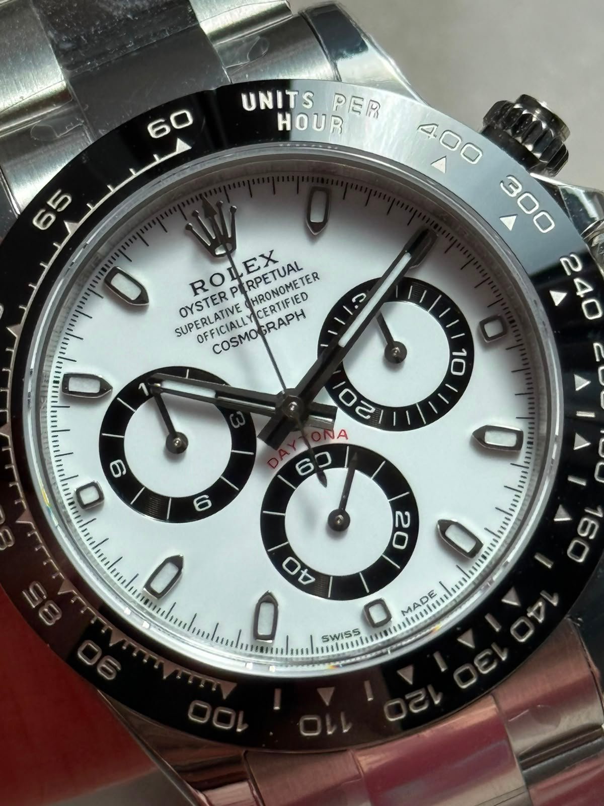 Daytona 116500 "PANDA" VSF Best Edition 904L Steel White Dial on SS Braclet VS4130 - Image 6