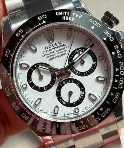 Daytona 116500 "PANDA" VSF Best Edition 904L Steel White Dial on SS Braclet VS4130 - Image 2