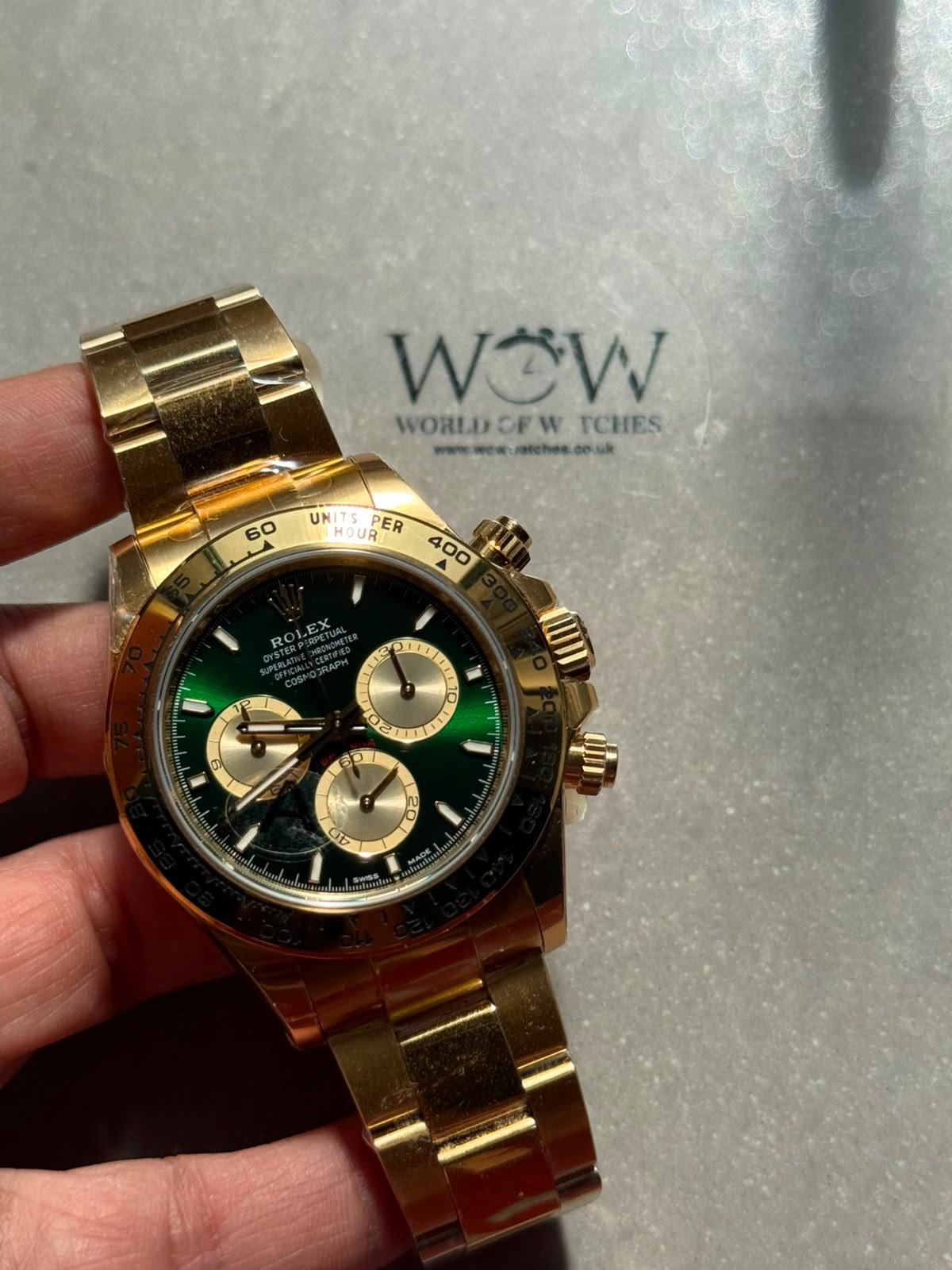 Daytona 116508 "John Mayor" VSF Best Edition Green Dial on YG Bracelet DD4130 (Gain Weight)179g