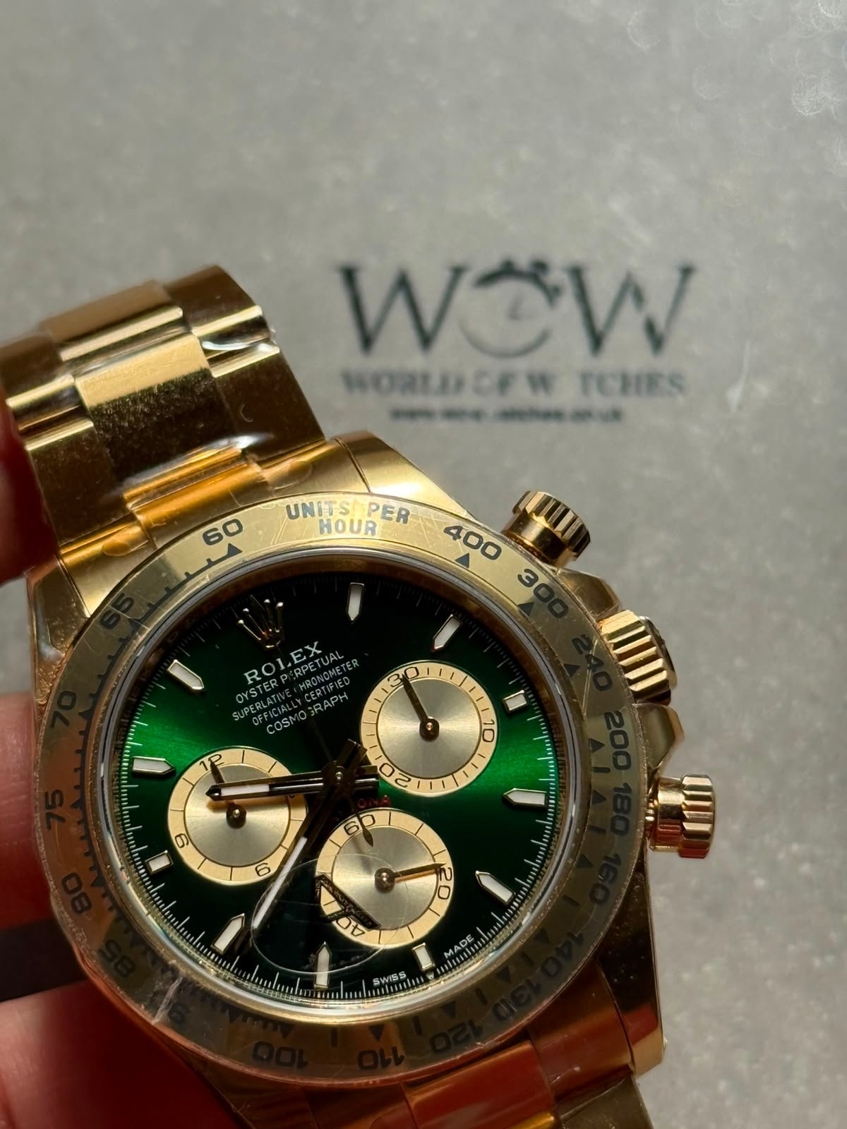 Daytona 116508 "John Mayor" VSF Best Edition Green Dial on YG Bracelet DD4130 (Gain Weight)179g - Image 2