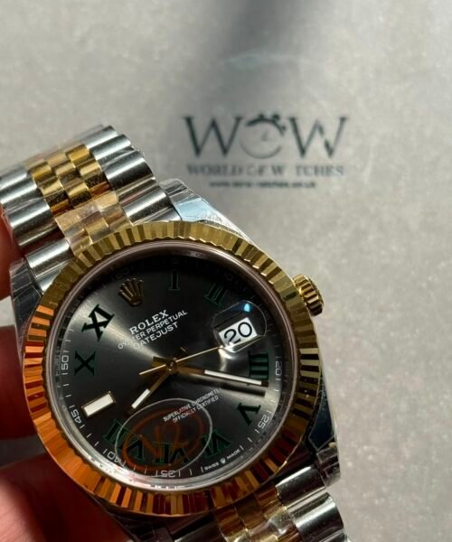 DateJust 41 126334 904L SS RG Bimetal VSF Best Edition Wimbledon Dial Green Roman on RG Jubilee Bracelet VS3235 V2 (133g) - Image 2