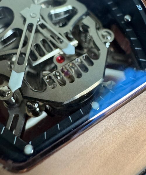 RM052-01 Skull Rose Gold EUR Best Edition Skull Skeleton Dial on Black Rubber Strap Manual Winding - Image 9