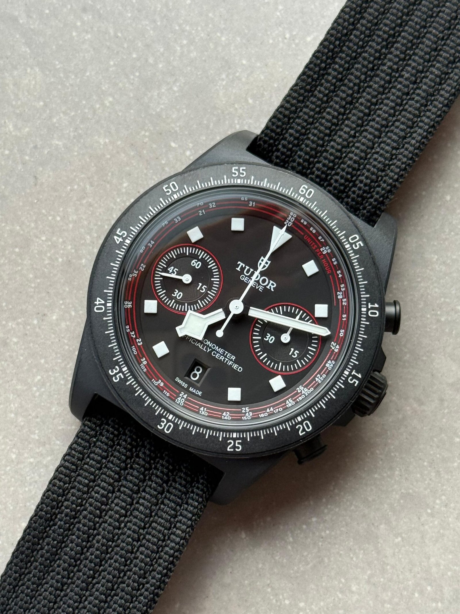 Pelagos FXD Chronograph cycle edition m25827kn M+F Best Edition on Black Nylon Strap A7750 - Image 8