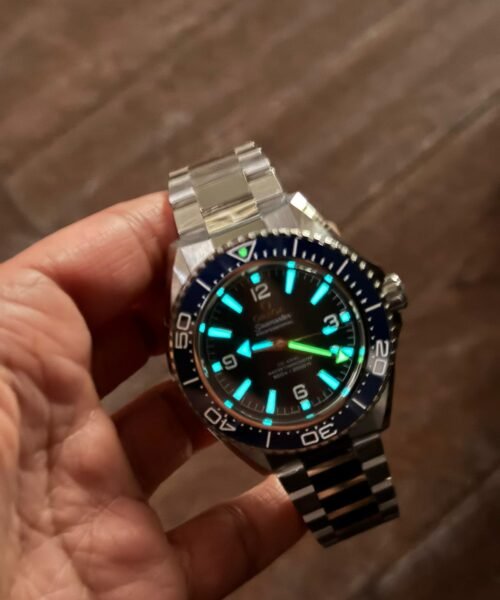Planet Ocean 4th Gen 42mm VSF Best Edition Blue Bezel Black Dial on SS Bracelet A8912 - Image 8