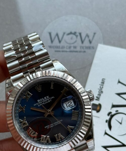 DateJust 41 126334 904L SS VSF Best Edition Blue Roman Dial on Jubilee Bracelet VS3235 V2 (133g) - Image 6