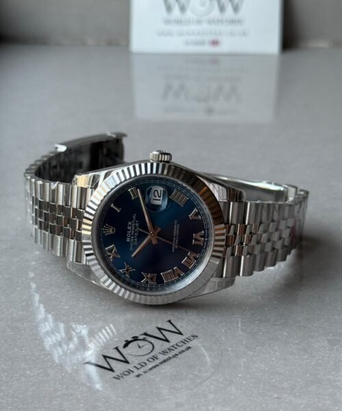 DateJust 41 126334 904L SS VSF Best Edition Blue Roman Dial on Jubilee Bracelet VS3235 V2 (133g) - Image 7