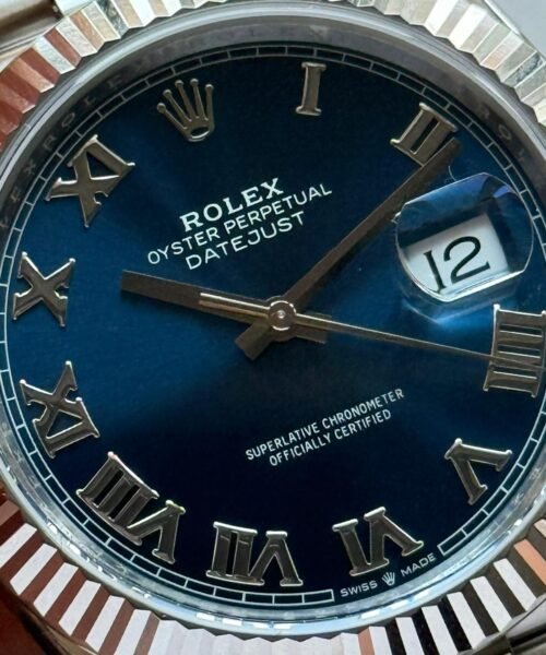 DateJust 41 126334 904L SS VSF Best Edition Blue Roman Dial on Jubilee Bracelet VS3235 V2 (133g) - Image 8