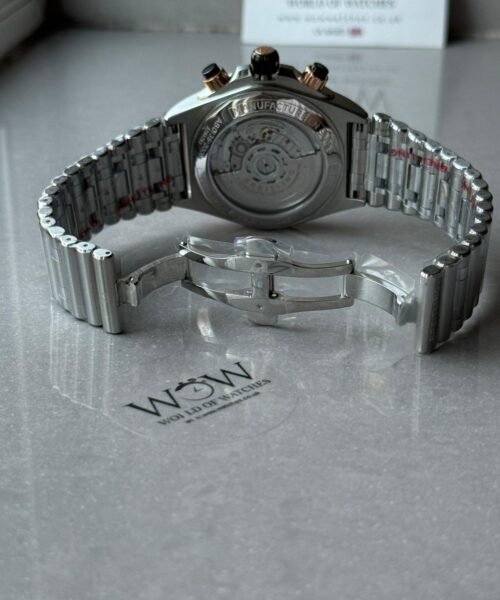 Chronomat B01 42mm BLS Best Edition Two Tone Rose Gold Bezel Black Dial on SS Rouleaux Bracelet A7750 - Image 8