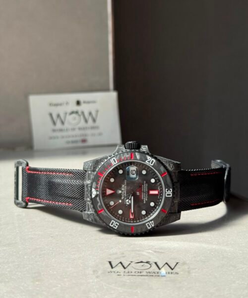 Submariner DIW Carbon VSF Best Edition Black/Red Dial on Black Nylon Strap VS3135 - Image 5