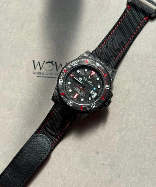 Submariner DIW Carbon VSF Best Edition Black/Red Dial on Black Nylon Strap VS3135 - Image 12