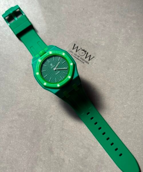 Royal pop watch GREEN EIGHT AAA green dial green rubber strap - Image 7