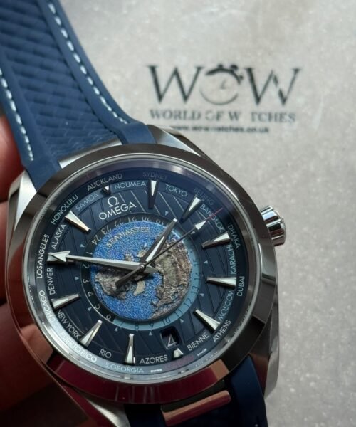 Seamaster Aqua Terra Worldtimer VSF Best Edition Blue Dial on Blue rubber strap A8938 - Image 2